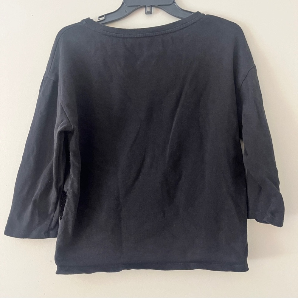 MaxMara Black Sequin Blouse with 3/4 Sleeves - Picture 8 of 9